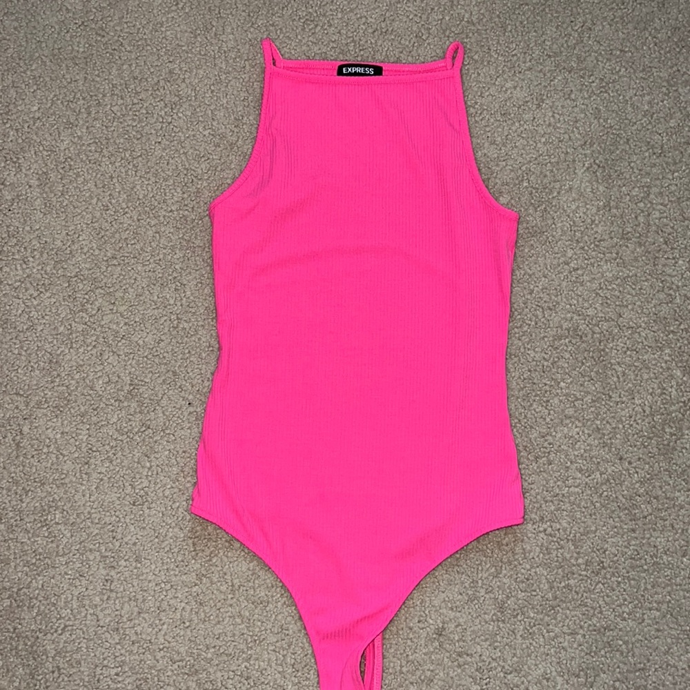 Express High Neck Ribbed Cami / Tank Bodysuit - XS
